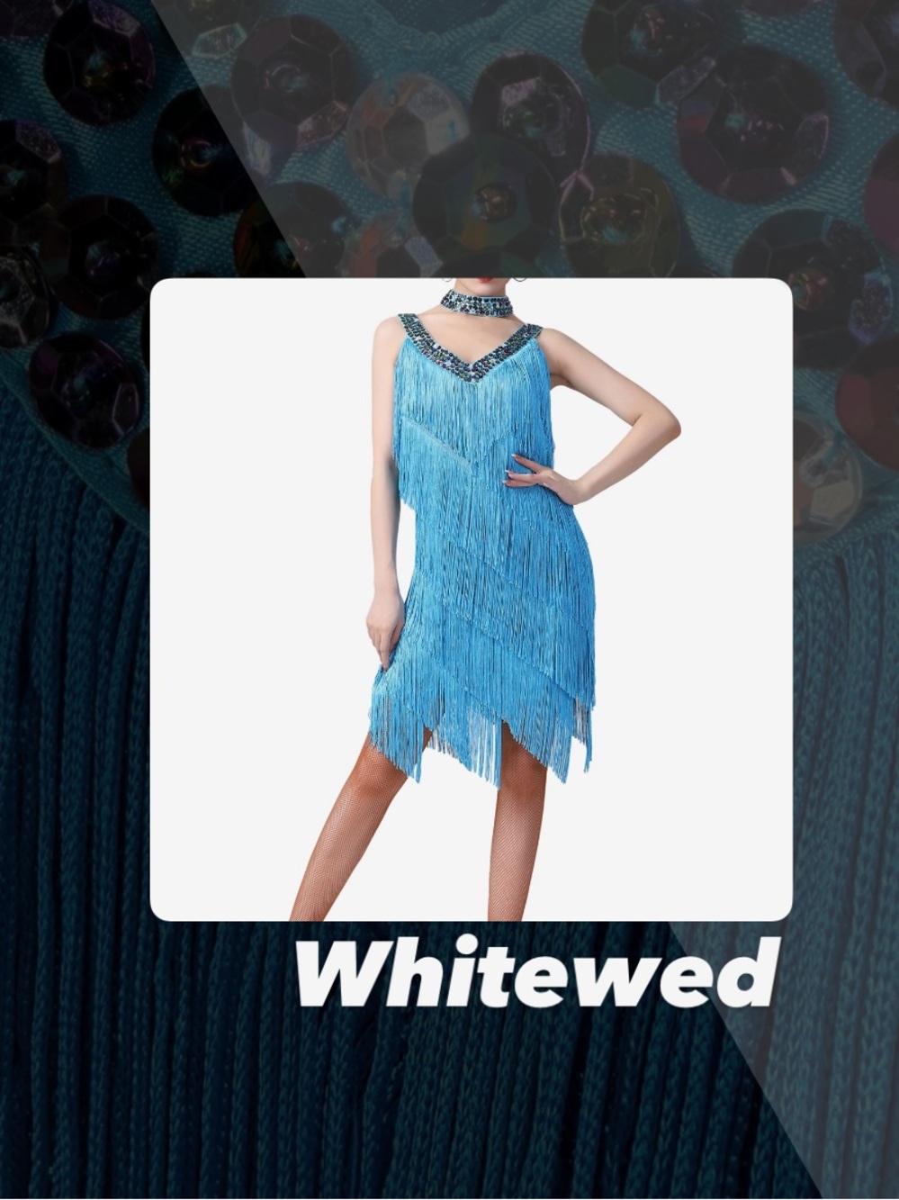 GUC Whitewed Fringed Flapper Dress